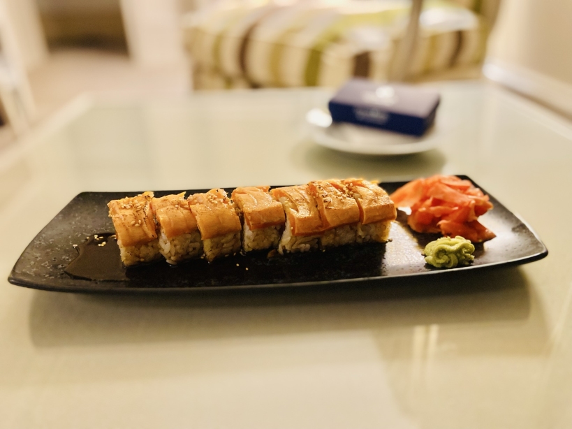 angerichtete Sushirolle